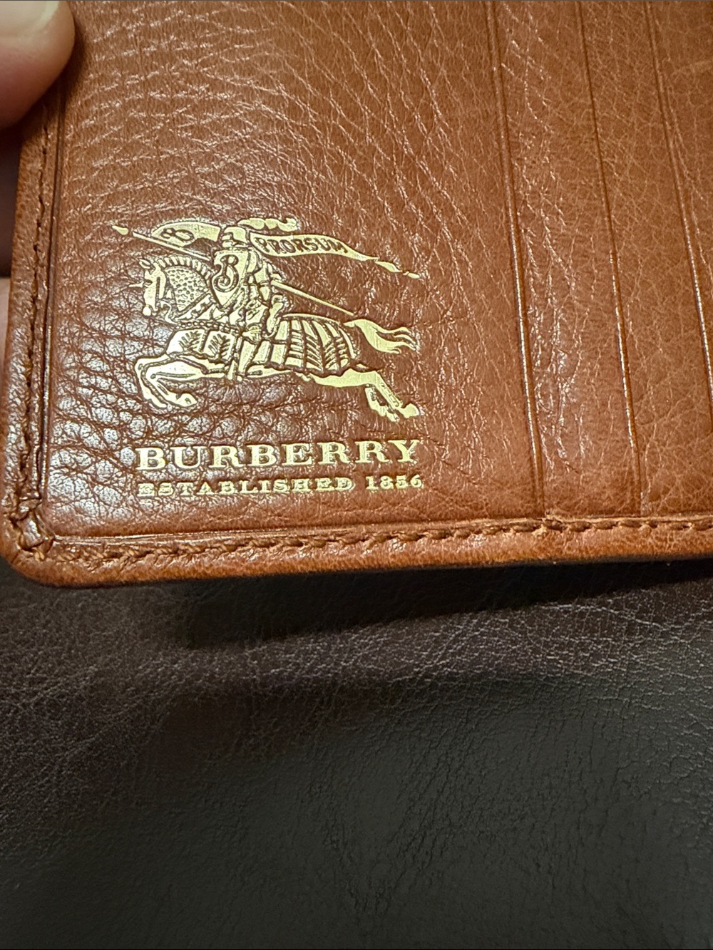 Burberry Tan Canvas and Brown Leather Buckle Wallet - Picture 6 of 8